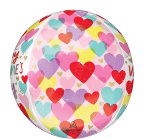 Orbz Happy Valentines Day Hearts on Hearts Balloon