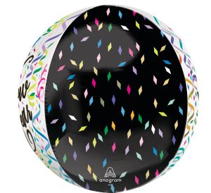 Orbz New Year Satin Confetti Cheer Balloon
