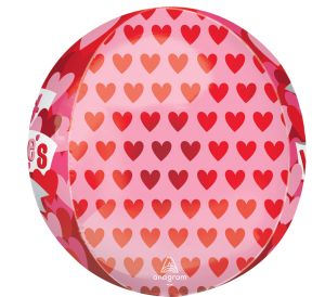 Orbz Playful Valentine Hearts Balloon