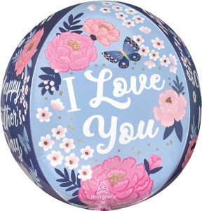 Orbz Satin Happy Mothers Day Peony Garden Balloon