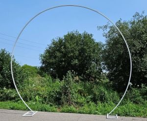9 ft Balloon Hoop Metal Frame White