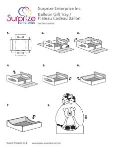 Balloon Gift Tray Double Cutaway White (15pcs)