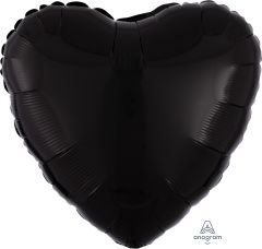 18" Black Heart (non-packaged) Balloon