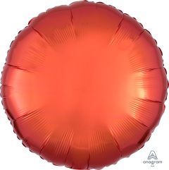 18" Metallic Orange Circle Balloon