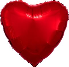 18" Metallic Red Heart (non-packaged) Balloon
