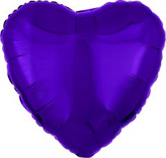 18" Metallic Purple Heart (non-packaged) Balloon