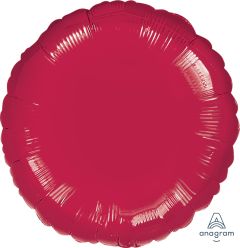 18" Burgundy Circle (non-packaged) Balloon