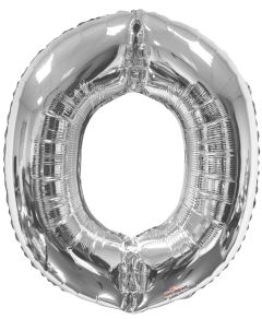 34" Silver Letter O Balloon