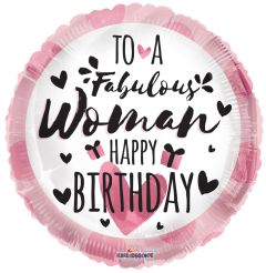 18" Birthday Woman Balloon