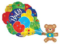 36" Baby Boy Bear Balloon Shape