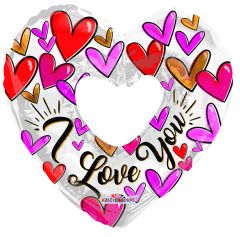 36" Trendy Hearts Shape Balloon