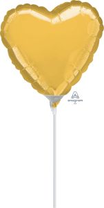 09" Gold Heart Balloon