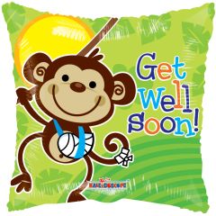 18" Get Well Monkey Gellibean Balloon