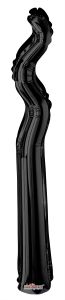 Kurly Zig Zag Black Balloon