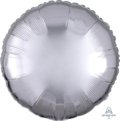 18" Metallic Silver Circle Balloon