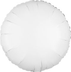 18" Metallic White Circle (non-packaged) Balloon
