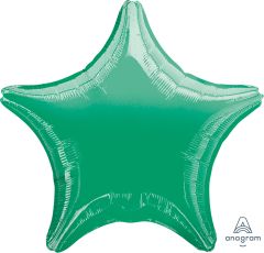 18" Metallic Green Star Balloon