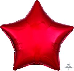 18" Metallic Red Star Balloon