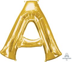 34" Gold Letter A Balloon