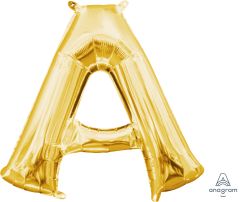 16" Gold Letter A Balloon