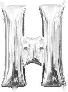 16" Silver Letter H Balloon