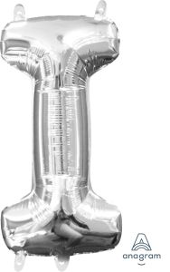 16" Silver Letter I Balloon