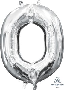 16" Silver Letter O Balloon