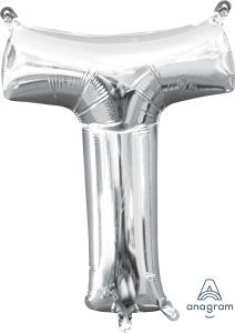 16" Silver Letter T Balloon