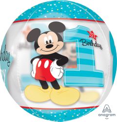 Orbz Mickey 1st Birthday Balloon