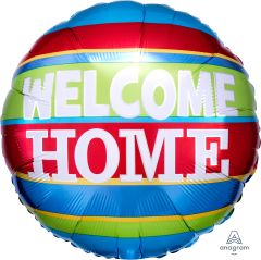 18" Welcome Home Colorful Stripes Balloon