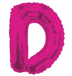 14" Pink Letter D Balloon