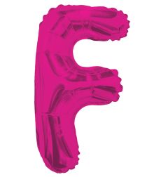 14" Pink Letter F Balloon