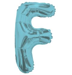 14" Light Blue Letter F Balloon
