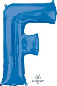 34" Blue Letter F Balloon