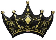 36" Black Crown Balloon