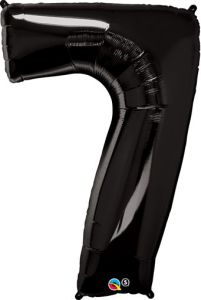 34" Black Number 7 Balloon