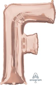 34" Rose Gold Letter F Balloon