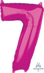 26" Pink Number 7 Balloon