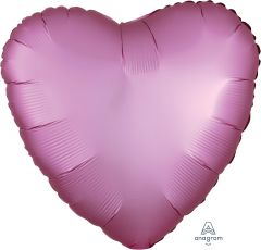 18" Satin Luxe Flamingo Heart Balloon