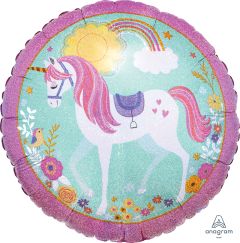 18" Holographic Magical Unicorn Balloon