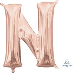 16" Rose Gold Letter N Balloon