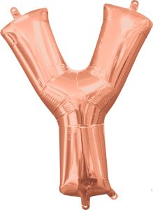16" Rose Gold Letter Y Balloon