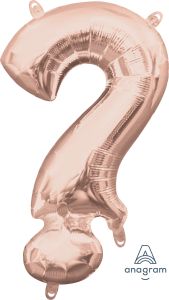 16" Rose Gold Symbol ? Question Mark Balloon
