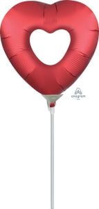 Mini Shape Sangria Open Heart Balloon