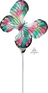 Mini Shape Iridescent Teal & Pink Butterfly Balloon