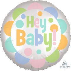 18" Satin Hey Baby Balloon