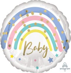 18" Pastel Rainbow Baby Balloon