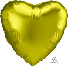 18" Satin Luxe Lemon Heart (non-packaged) Balloon