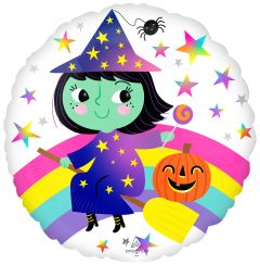Standard Rainbow Witch Balloon