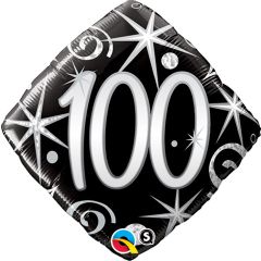 18" 100 Elegant Sparkle and Swirls Balloon